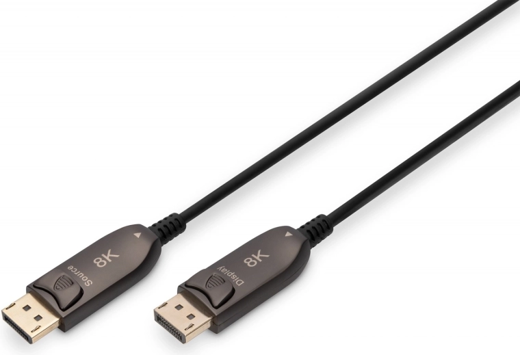 Hibridinis DisplayPort kabelis 1.4 AOC 8K 60 Hz DP–DP 20 m – juoda