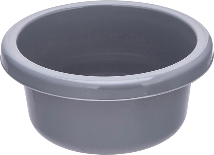 Round plastic bowl 31 cm, 6.2 L, grey