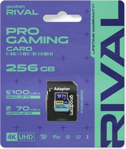 Goodram RIVAL microSDXC Card 256 GB UHS-I V30 U3 C10 100/70 MB/s