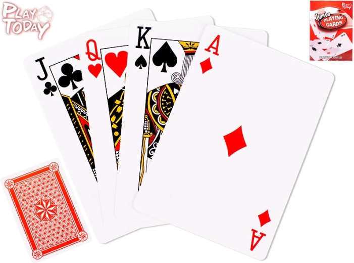 Jumbo playing cards PLAY TODAY – extra large 17 cm