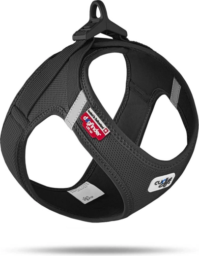 Curli Air-Mesh šunų petnešos su sagtimi, juodos, 3XS (1,5–3 kg)