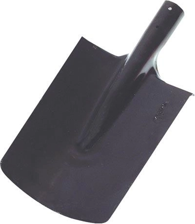 Square shovel blade without handle, black