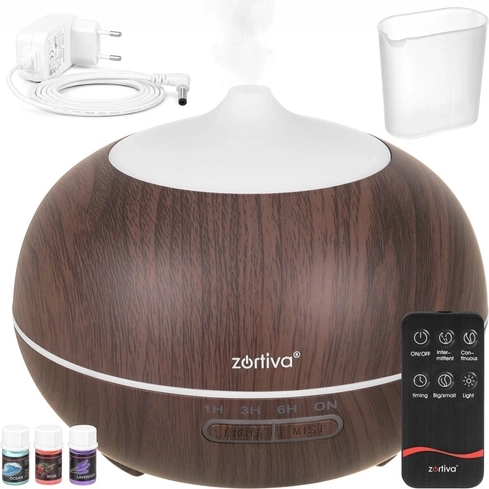 4-in-1: humidification, aromatherapy, ionization and LED light