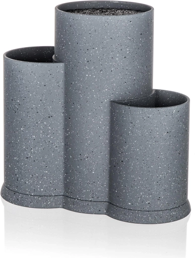 Knife holder 3-in-1 Granite grey