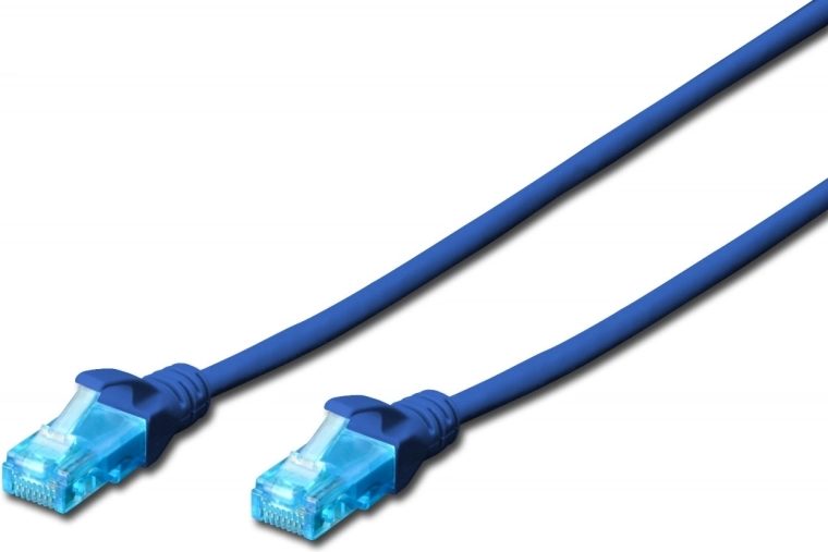 Patch cable U/UTP category 5e PVC 1m blue