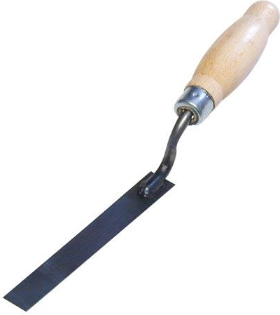 Steel modeling spoon 140 × 20 mm with lacquered wooden handle