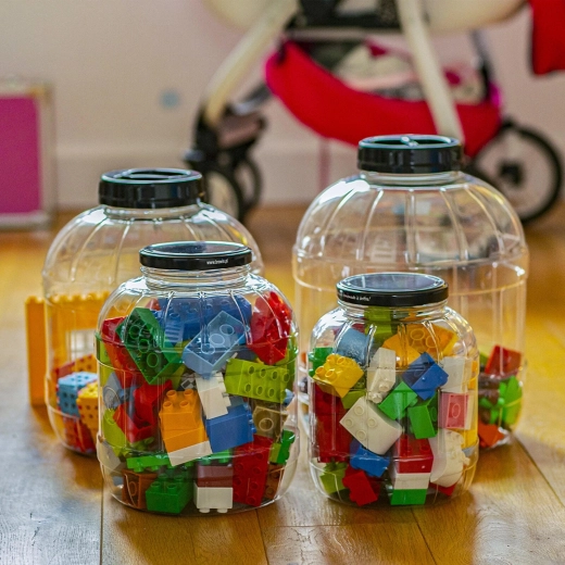 Transparent container for quick content checks