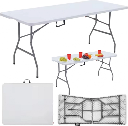 Foldable Banquet Table White 180 x 74 cm