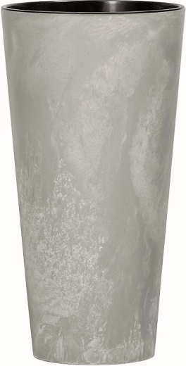 Tubus Slim Flower Pot concrete effect with insert 15 cm grey