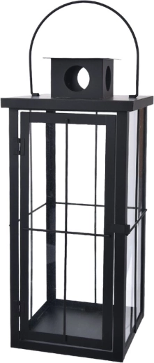 Black metal lantern 20 × 20 × 45 cm