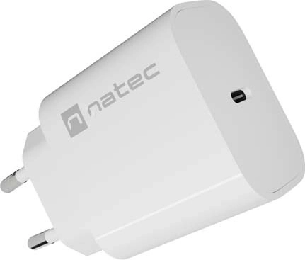 Natec Ribera USB‑C 20 W wall charger, white