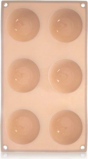 Silikoninė kepimo forma pusrutuliams 28 × 16,5 cm, smėlio spalvos