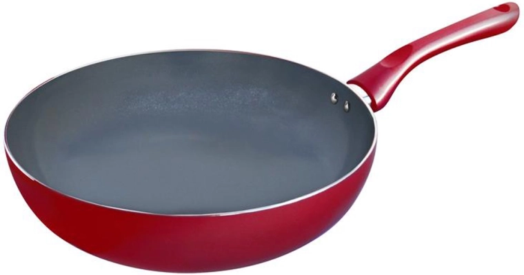 Wok keptuvė Kitchisimo 28 cm su neprisvylančia danga