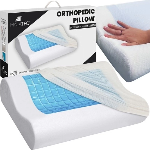 Didelė ergonominė pagalvė su vėsinančiu geliu