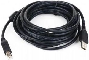 USB 2.0 kabelis A–B su feritiniu filtru 3 m