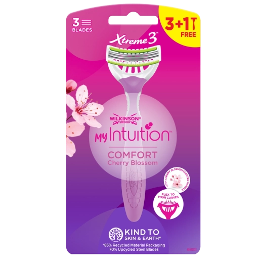 Moteriškas vienkartinis skustuvas WILKINSON Xtreme 3 Beauty 3+1 vnt.