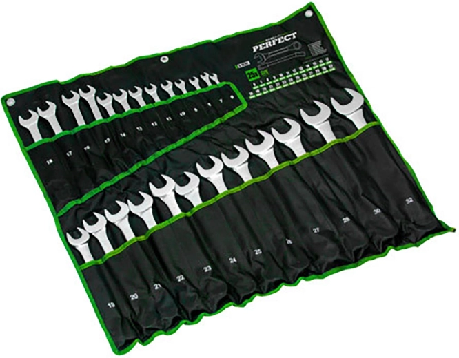 Stalco combination wrench set, polished, 6–32 mm, 12 pcs