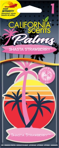 Pakabinamas automobilio kvapas California Scents Palm Shasta Strawberry