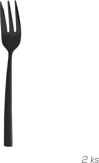Desertinės nerūdijančio plieno šakutės Black, 2 vnt.