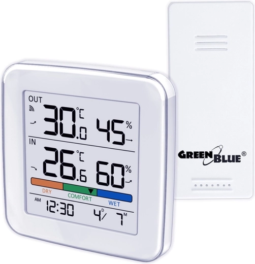 Belaidė namų meteorologinė stotelė su jutikliu GREENBLUE GB169