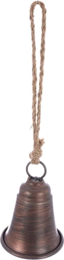 Hanging metal bell, brown, 8 cm