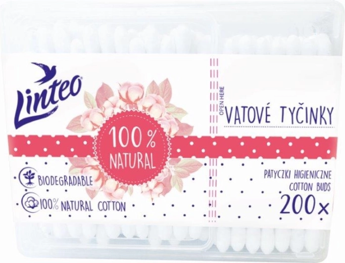 Popieriniai vatos krapštukai LINTEO 200 vnt.