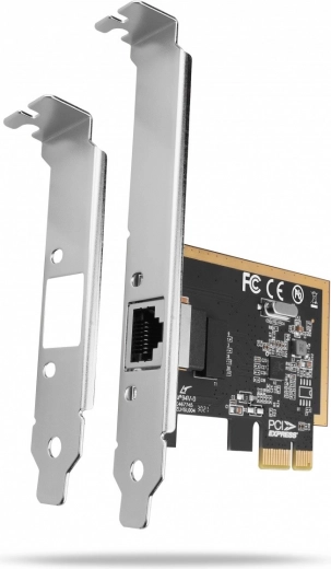 PCIe Gigabit network card RJ-45 with Realtek chipset, low-profile and standard