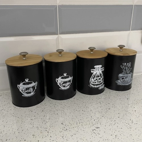 Set of 4 canisters for clear storage