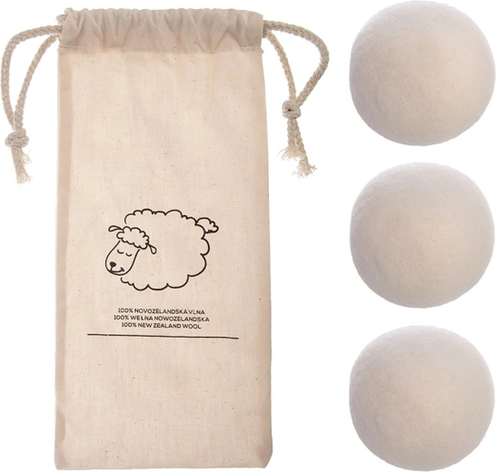 Wool dryer balls 7 cm, 3 pcs