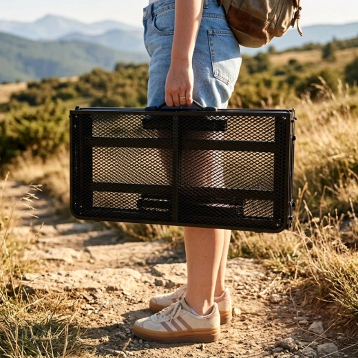 Folding design into a compact suitcase