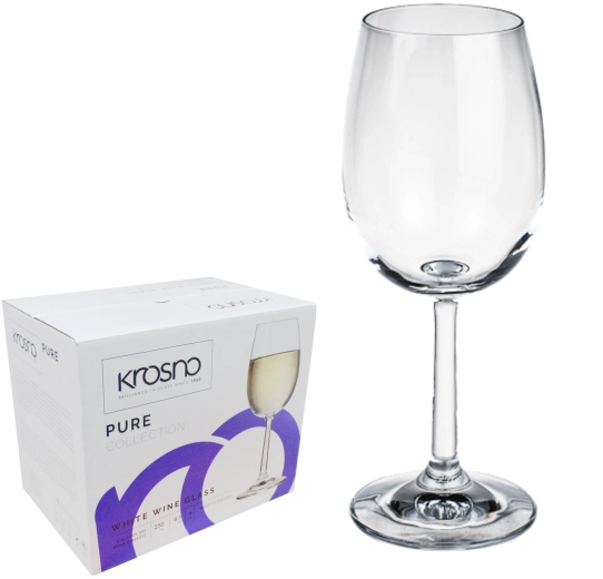 Baltųjų vynų taurių rinkinys Krosno Pure 280 ml – 6 vnt.