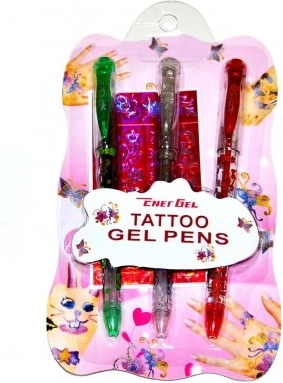Gelinių tatuiruočių rašikliai su trafaretais