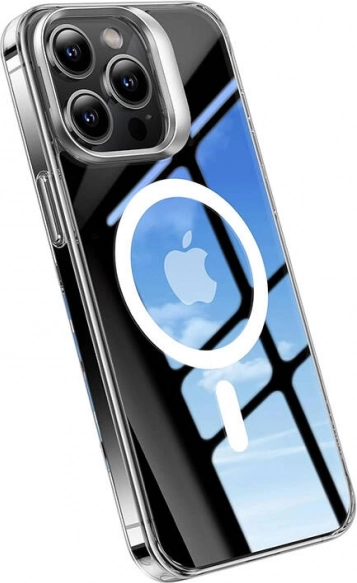 TORRAS UPRO Lstand Clear‑Mag Case for iPhone 15 Pro – Transparent