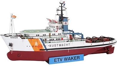 Plastic model ship Kustwacht Waker 1:200