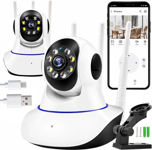 Wireless 360° rotating Wi‑Fi camera (baby monitor) - 1 piece