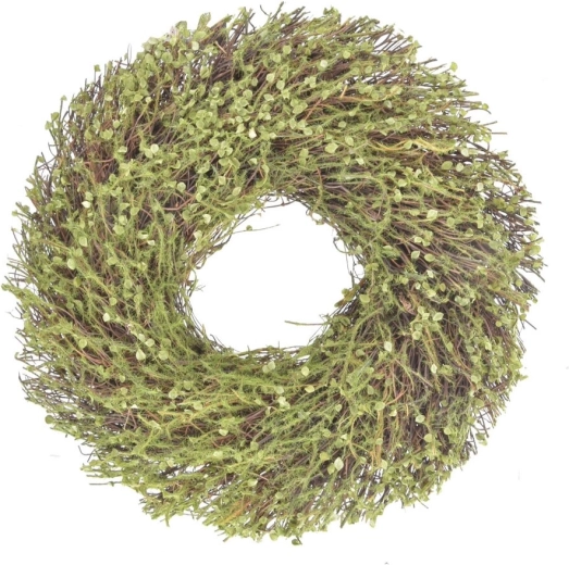 Decorative wreath made of PP (plastic), green, diameter 30 cm