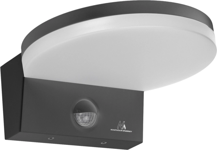 Outdoor LED wall light with motion and dusk sensor