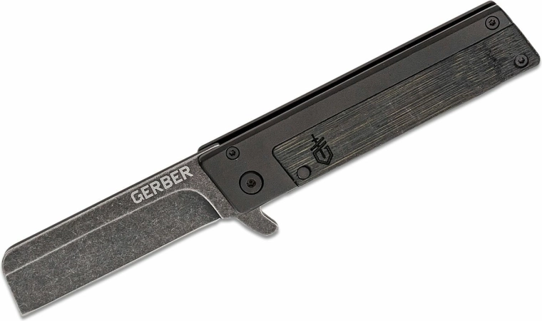 Gerber Quadrant – kišeninis peilis su bambuku, juodas, ašmenys 6,9 cm