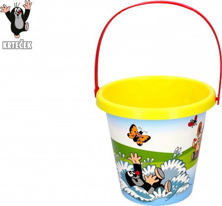 Vaikiškas kibirėlis su motyvu KRTEK, 1,5 l, geltonas