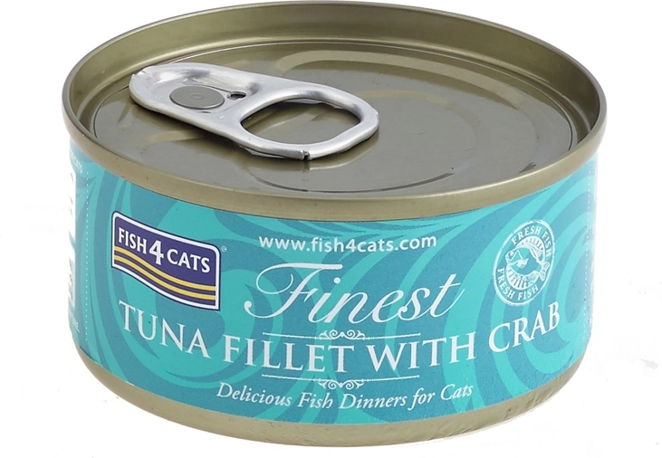Kačių konservai FISH4CATS tunas su krabu 70 g