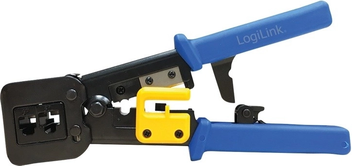 LogiLink crimping pliers for RJ11/RJ12/RJ45 (EZ) with ratchet and cutter