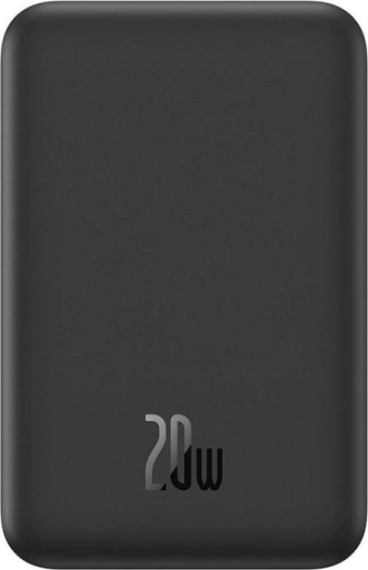 Magnetinė mini išorinė baterija (powerbank) BASEUS 5000 mAh su MagSafe, USB‑C 20 W, juoda
