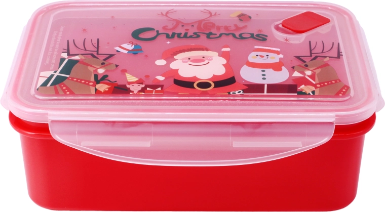 Plastikinė dėžutė su dangteliu Toro 1500 ml su kalėdiniu motyvu