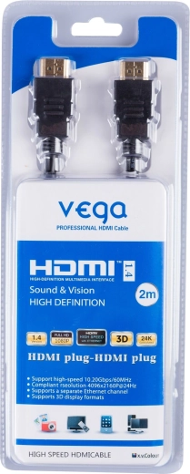 HDMI Cable Vega 2 m with 4K, 3D and Ethernet Support