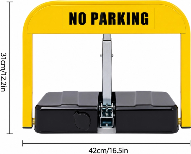 Automatinė nulenkiama parkavimo užtvara su nuotoliniu valdymu 42 × 31 cm – 1 vnt.