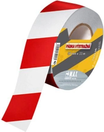 Warning tape 75 mm x 250 m white-red