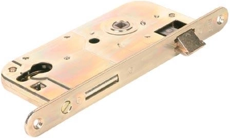 Mortise cylinder lock K113, 90 mm backset, 80 mm case depth, reversible, white zinc