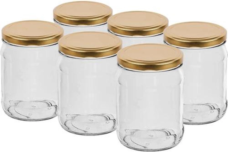 Konservavimo stiklainiai su dangteliais 500 ml TWIST, 6 vnt. rinkinys