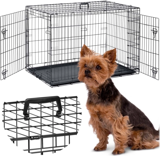 Sulankstomas metalinis narvas šunims S 75,5 × 47,5 × 54 cm