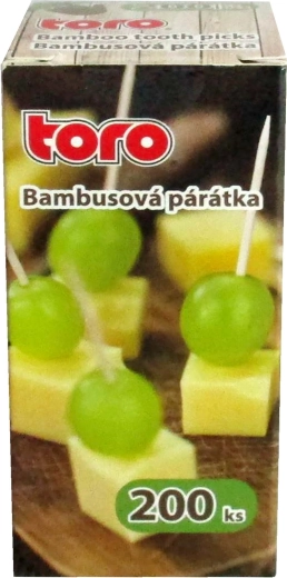 Bamboo toothpicks in a paper box (200 pcs)